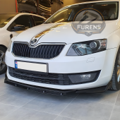 Skoda Octavia 2013-2020 Uyumlu Brabus Ön Lip 3 Parça Kanatlı Lip - 2