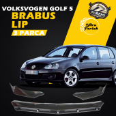Vw Golf 5 2003-2009 Uyumlu Brabus Ön Lip 3 Parça Kanatlı Lip - 1