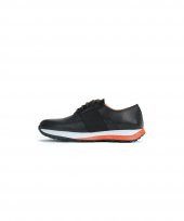 SLIM CLASS ORANGE Siyah Turuncu Sneaker Erkek Deri Ayakkabı - 1