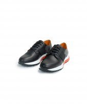 SLIM CLASS ORANGE Siyah Turuncu Sneaker Erkek Deri Ayakkabı - 4