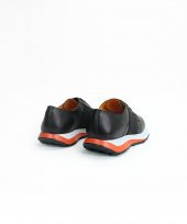 SLIM CLASS ORANGE Siyah Turuncu Sneaker Erkek Deri Ayakkabı - 5