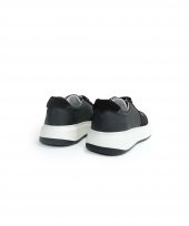 SORTIE BLACK Siyah Sneaker Erkek Deri Ayakkabı - 5