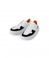 SESTRE BLACK Siyah Beyaz Sneaker Erkek Deri Ayakkabı - 4