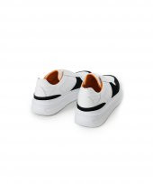 SESTRE BLACK Siyah Beyaz Sneaker Erkek Deri Ayakkabı - 5