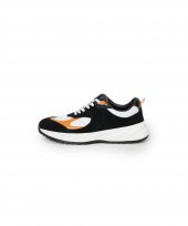JAUMI BLACK Siyah Turuncu Sneaker Erkek Süet Ayakkabı - 1