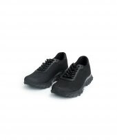TRACK BLACK Siyah Beyaz Sneaker Erkek Triko Ayakkabı - 4