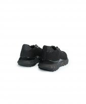 TRACK BLACK Siyah Beyaz Sneaker Erkek Triko Ayakkabı - 5
