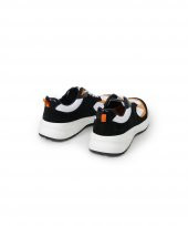 JAUMI BLACK Siyah Turuncu Sneaker Erkek Süet Ayakkabı - 5