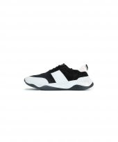 SISEL BLACK Siyah Beyaz Sneaker Erkek Süet Ayakkabı - 1