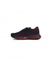 TRACK NAVY Siyah Turuncu Sneaker Erkek Triko Ayakkabı - 1