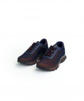 TRACK NAVY Siyah Turuncu Sneaker Erkek Triko Ayakkabı - 4