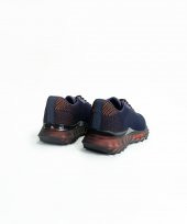 TRACK NAVY Siyah Turuncu Sneaker Erkek Triko Ayakkabı - 5