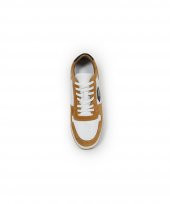 WIGO TABA Bej Beyaz Sneaker Erkek Deri Ayakkabı - 2
