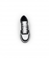 WIGO BLACK Siyah Beyaz Sneaker Erkek Deri Ayakkabı - 2