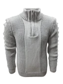 Ce-Ce C3179 Erkek Regular Fit Pamuklu Yarım Fermuarlı Dik Yaka Kazak Erkek thumbnail 1