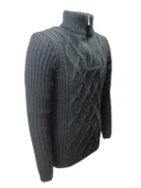 Ce-Ce C3179 Erkek Regular Fit Pamuklu Yarım Fermuarlı Dik Yaka Kazak Erkek thumbnail 5