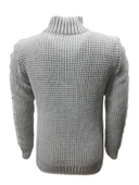 Ce-Ce C3179 Erkek Regular Fit Pamuklu Yarım Fermuarlı Dik Yaka Kazak Erkek thumbnail 3