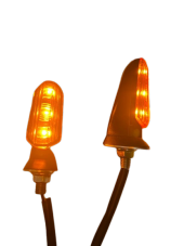 Carub Motosiklet Sinyal Lamba Üniversal 12V Sarı Cam Sarı Led 2Li - 4