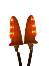 Carub Motosiklet Sinyal Lamba Üniversal 12V Sarı Cam Sarı Led 2Li - 2