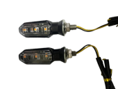 Carub Motosiklet Sinyal Lamba Üniversal 12V Beyaz Cam Sarı Led 2Li - 1