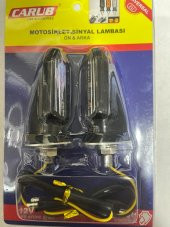 Carub Motosiklet Sinyal Lamba Üniversal 12V Beyaz Cam Sarı Led 2Li - 4