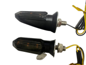 Carub Motosiklet Sinyal Lamba Üniversal 12V Füme Cam Sarı Led 2Li - 3
