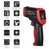 WINTACT WT323E Renkli Ekran Rutubet Küf Analizli Infared Termometre 1050C thumbnail 3