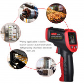 WINTACT WT323E Renkli Ekran Rutubet Küf Analizli Infared Termometre 1050C thumbnail 7