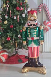 Yeşil Kurşun Asker Folyo Balon Yılbaşı Balonu Fındıkkıran Nutcracker Şekilli Folyo Balon - 1