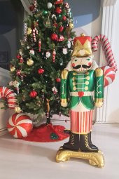Yeşil Kurşun Asker Folyo Balon Yılbaşı Balonu Fındıkkıran Nutcracker Şekilli Folyo Balon - 2