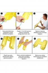 Safari Konsept Doğum Günü Hayvan Balonları 6 lı Set 14" Folyo Balon - 3