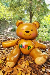 Oturabilen Ayı Balon Teddy Bear Tatlı Ayı Doğum Günü Parti Balonu - 2