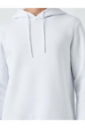 Basic Kapşonlu Sweatshirt - 5