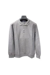 WAFFLE DESENLİ POLO YAKA KAZAK - 4