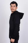 Hummel 921647-2001 Siyah Kapüşonlu Erkek Hırka - 2