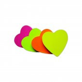 Notix Yapışkanlı Not Kağıdı Kalpli 75 mm x 75 mm 100 Yaprak - Neon Sarı - 1