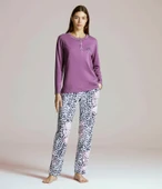 Pijapia 2224 Kadın Zebralı Uzun Kollu Pijama Takımı - 2