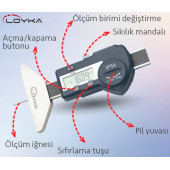 Loyka 5114-25 Lastik Derinlik Kumpası 0-25 mm thumbnail 4