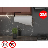 Risingmaber Siyah Yapışkanlı Kağıt Havluluk & Yapışkanlı Tuvalet Kağıtlık & 4lü Yapışkanlı Askılık - 2