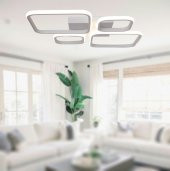 TT Aydınlatma TT050-BY  Baklava Desen Mat Beyaz 4 lü Led Avize - 4