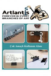 4 lü Kırtasiye Seti Mandal Raptiye Ataç Harita Çivisi 1 Paket Metal Kıskaç Klips Okul Ofis Büro Seti - 2