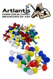 4 lü Kırtasiye Seti Mandal Raptiye Ataç Harita Çivisi 1 Paket Metal Kıskaç Klips Okul Ofis Büro Seti - 6