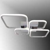 TT Aydınlatma TT050-KR  Baklava Desen Krom Kaplama 4 lü Led Avize - 1