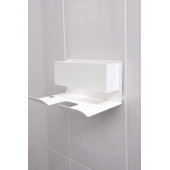 Risingmaber Beyaz Metal Yapışkanlı Saç Kurutma Askısı, Yapışkanlı Banyo Düzenleyici Organizer Fön Makinelik - 4