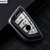 BMW 1 2 3 5 ve X G SERİSİ TPU ANAHTARLIK KILIF (SİYAH-GÜMÜŞ) thumbnail 1