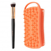 Nascita Profesyonel Oval Yapılı Kapatıcı Fırça + Silikon Vücut Masaj Ve Temizleme Fırçası - 1