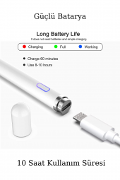 Galaxy Tab A9+ Uyumlu Dokunmatik Ekran Kalemi Yazı ve Çizim için Stylus Pen - 4