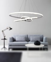 TT Aydınlatma TT300-3 KR  Halka 3 lü Krom Kaplama Led Avize - 3