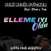Elleme iyi oldu sticker - Hologram etiket yapıştırma - 1