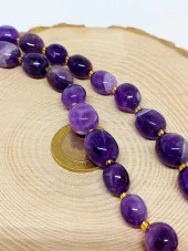 Ametist Taşı Koyu Renk Şekilli Dizi (44555) thumbnail 3